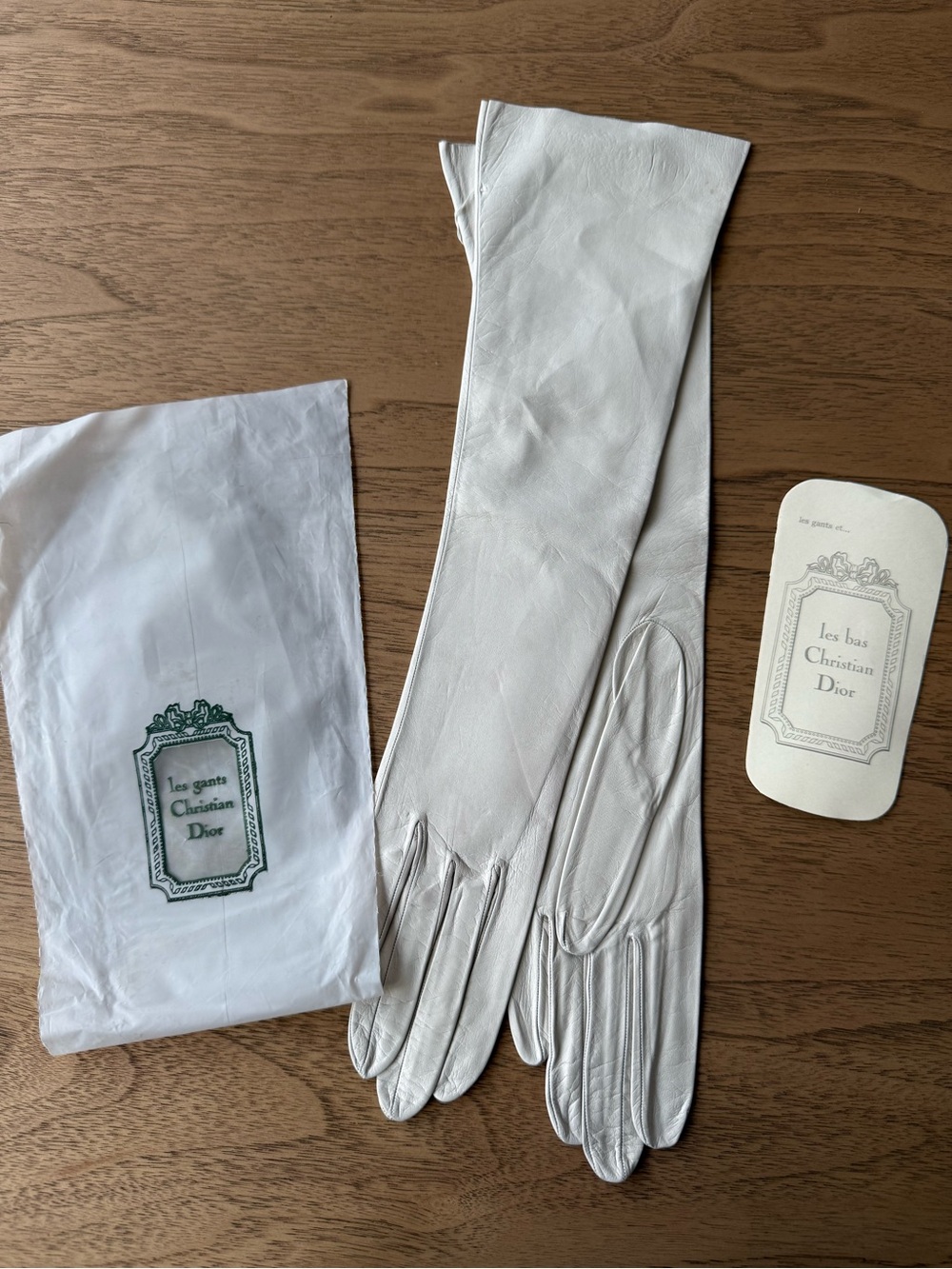 Rare Vintage Dior White Gloves